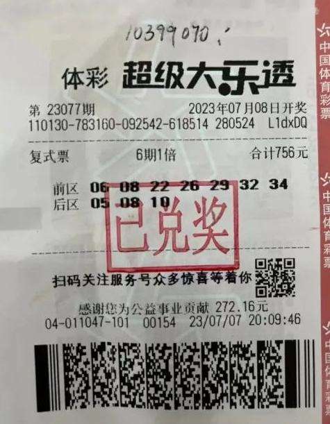 中奖彩票