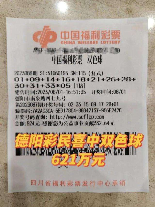 中奖票面